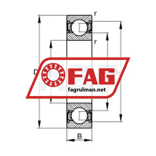 FAG 6008-2RSR-C3 ürün fotoğrafı 6