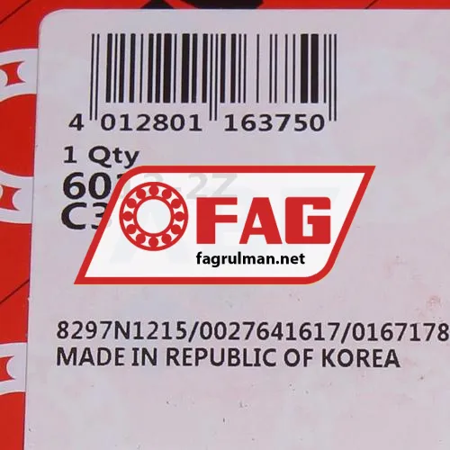 FAG 6012-2Z-C3 ürün fotoğrafı 5